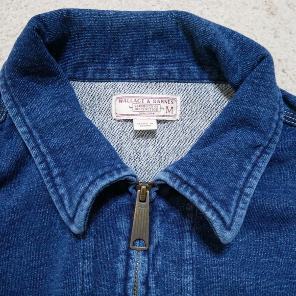 Wallace & Barnes Indigo fleece deck jacket - Picture 3 of 6